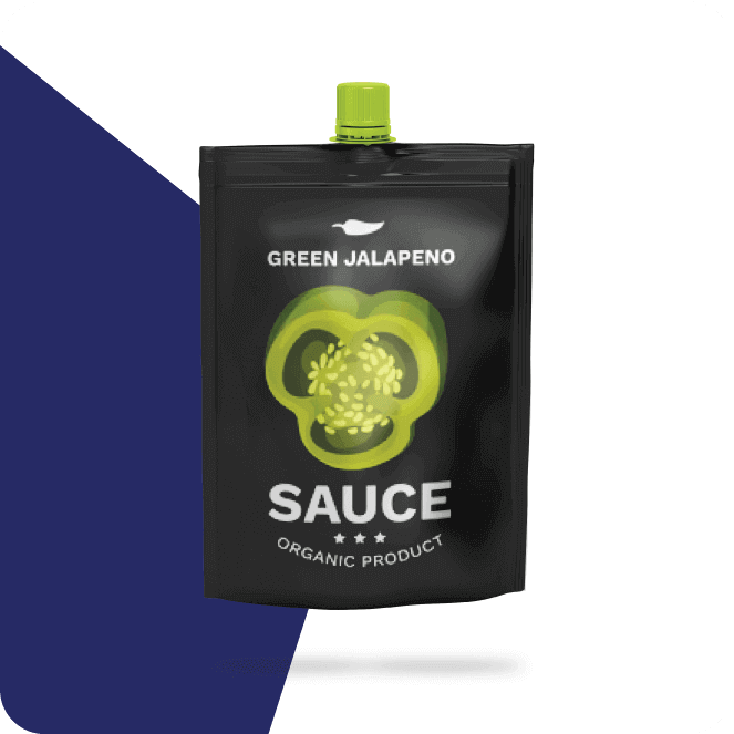 Custom Capped Pouches For Sauce Packaging