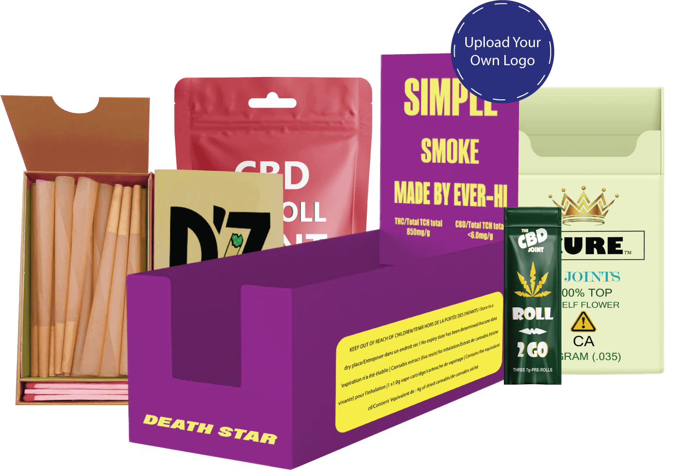 Pre Roll Packaging With Labels