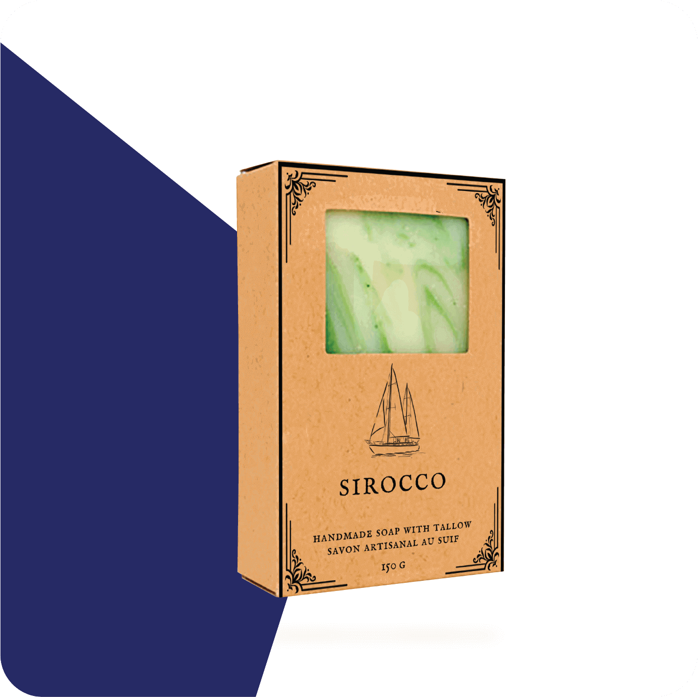 kraft soap box with window