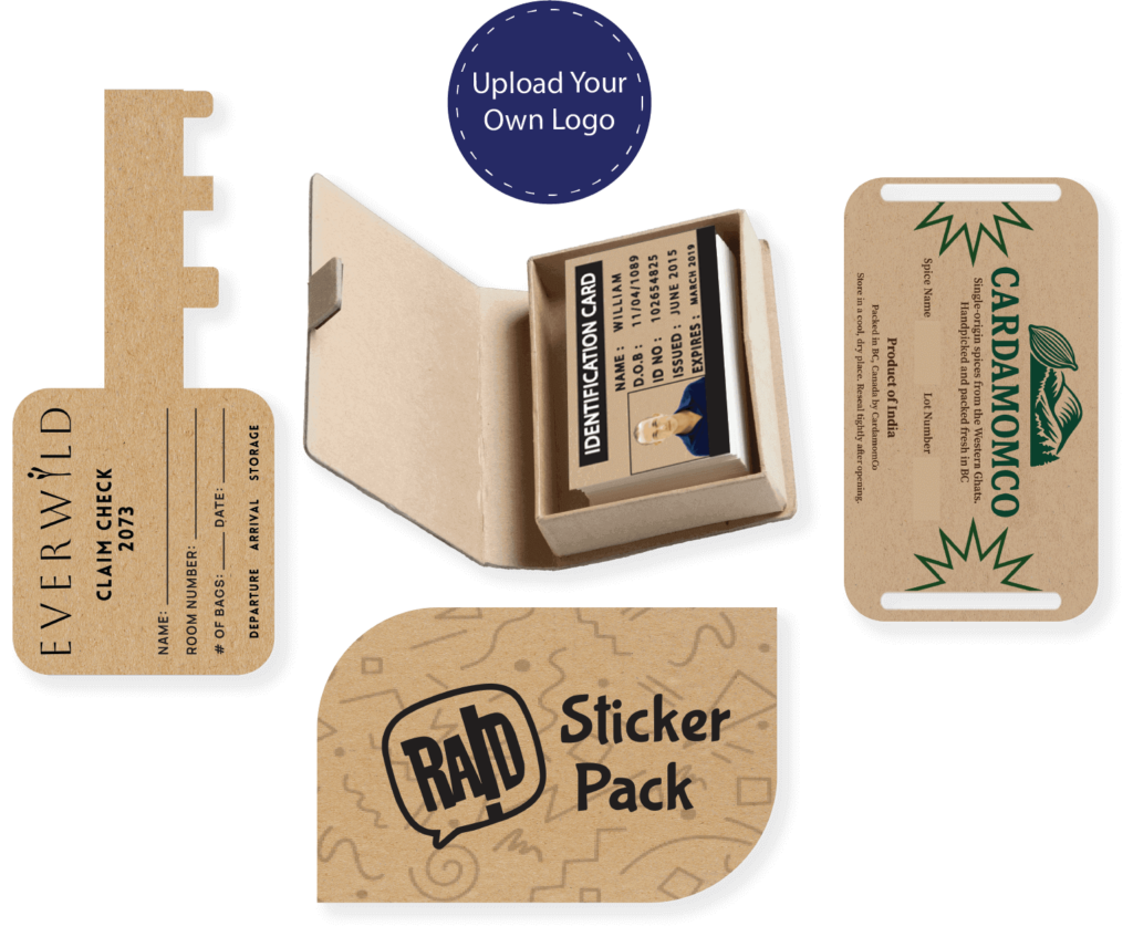 blank kraft business cards