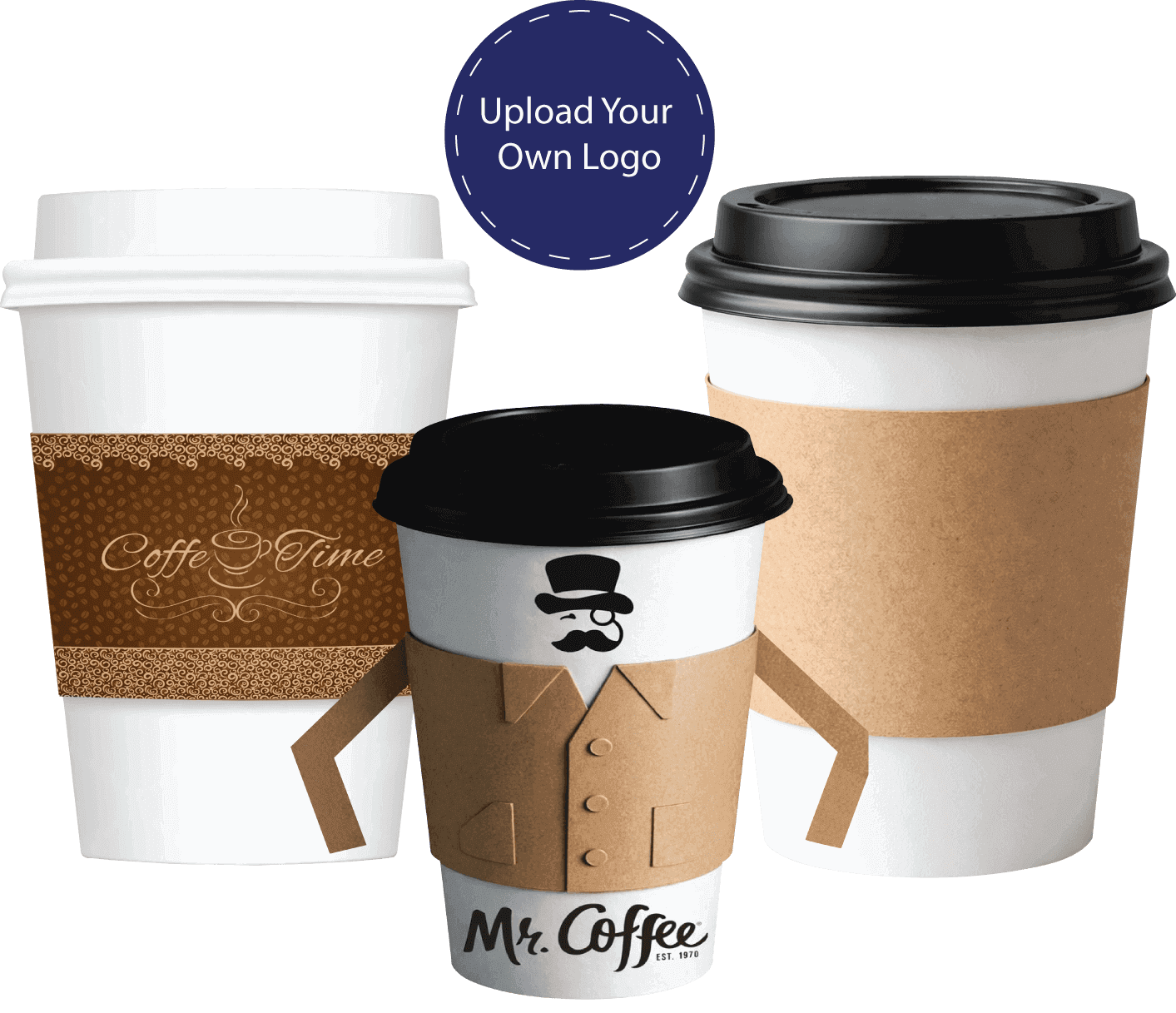 kraft coffee cup sleeves