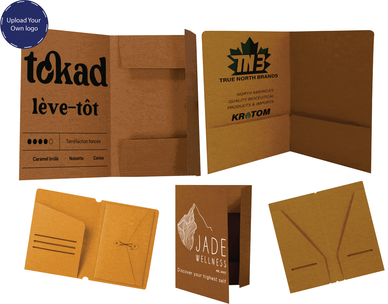 kraft presentation folders