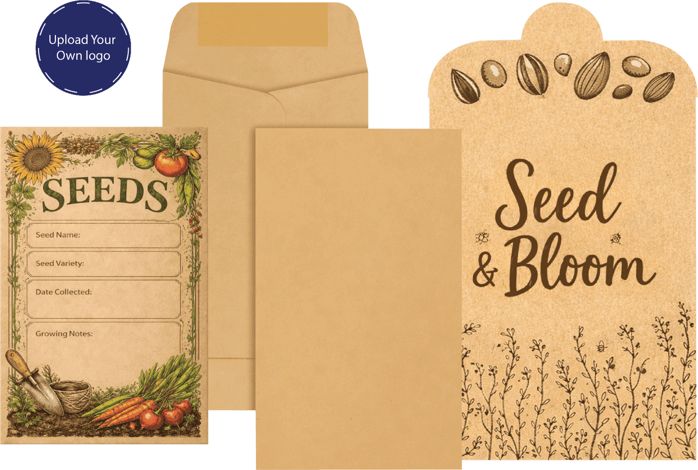 brown paper seed envelopes