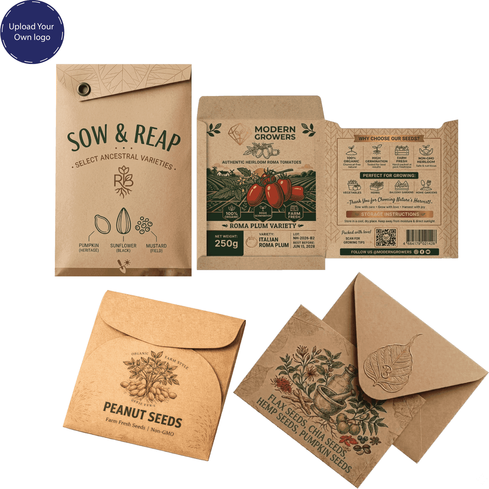 custom printed seed envelopes