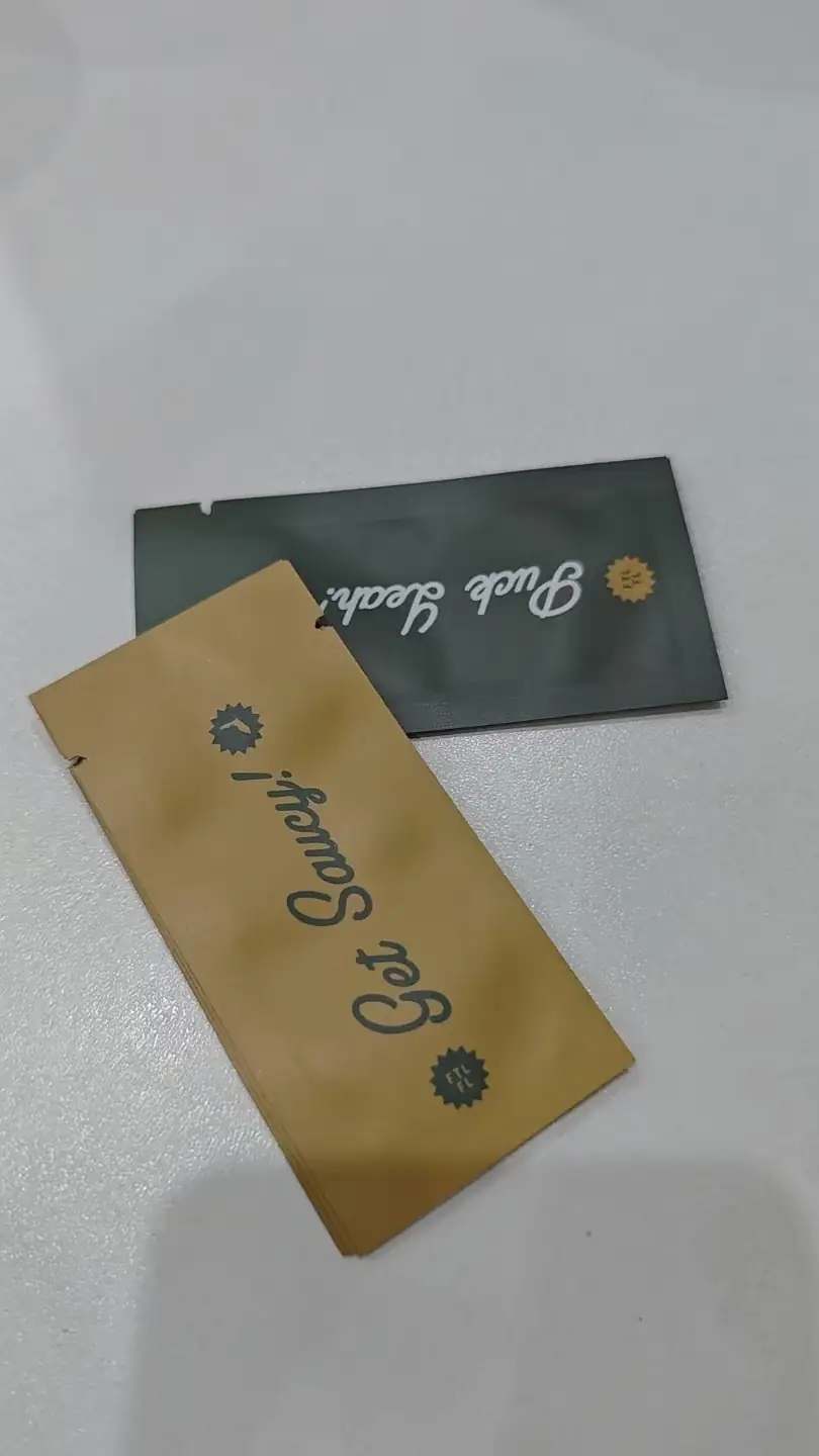 Finished custom sauce packets with premium printed packaging