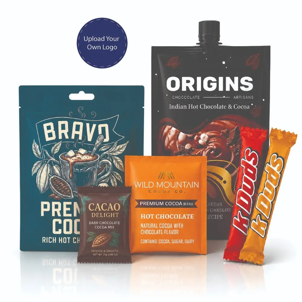 Premium Custom Hot Chocolate Packets With Elegant Packaging Design
