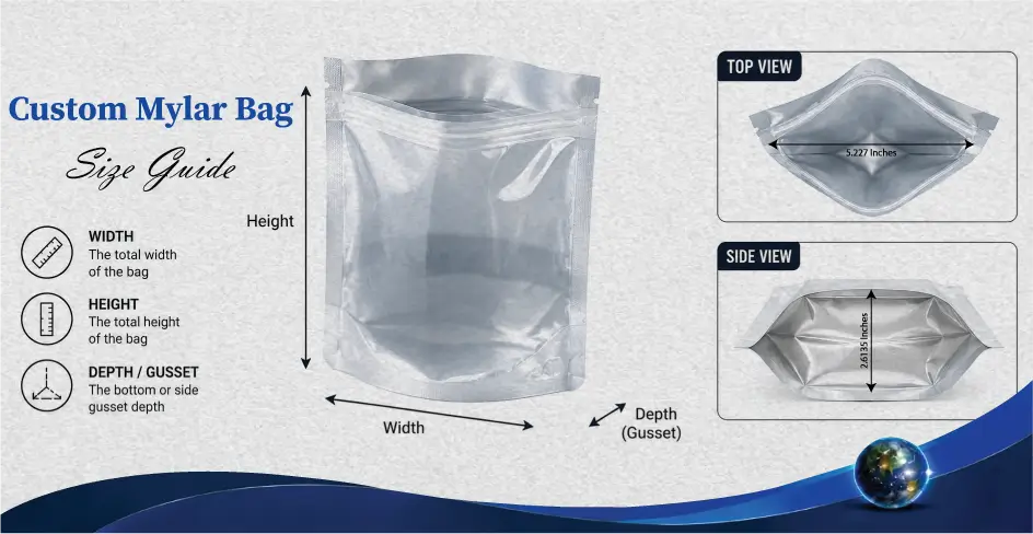 Custom Mylar Bag Size Guide for Packaging Products