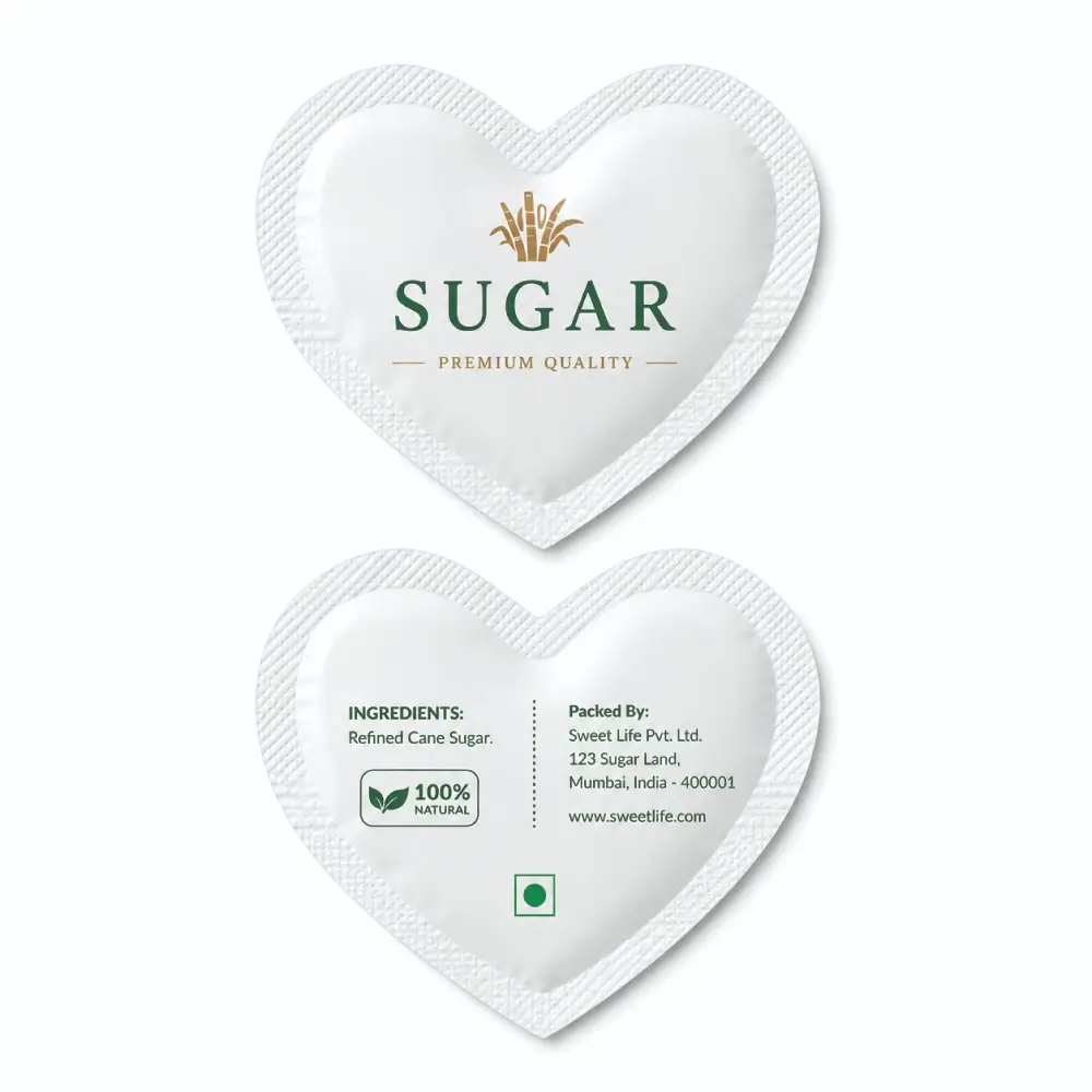 Custom Shape Sugar Packets With Distinct Design and Premium Appeal