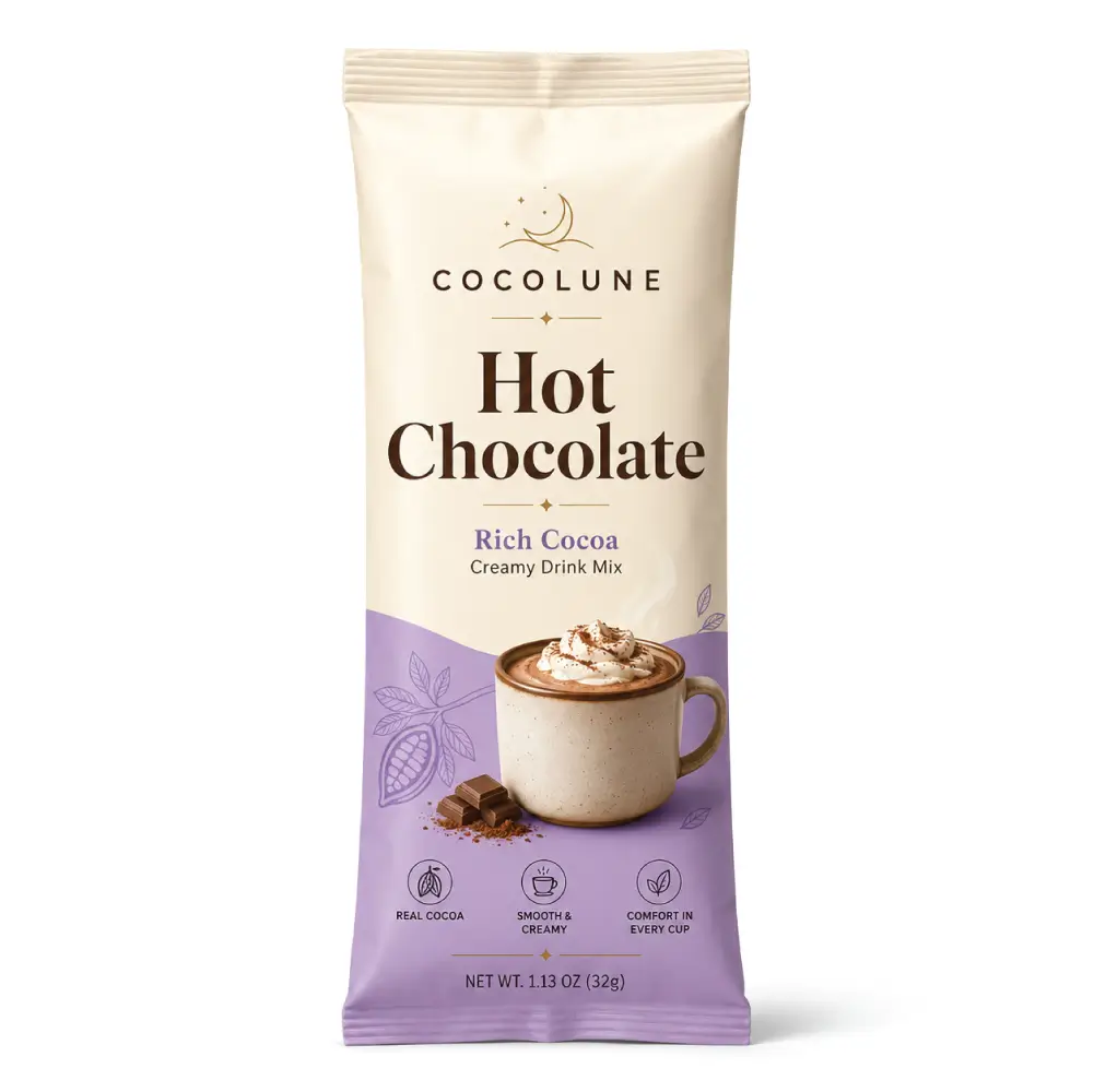 Individual Hot Chocolate Packets With Premium Packaging Design