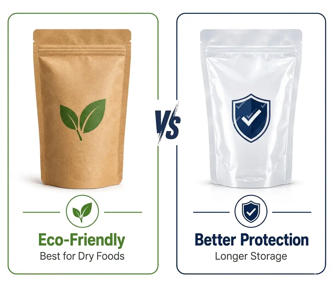 Detailed comparison of packaging materials based on durability, usage, and functionality.