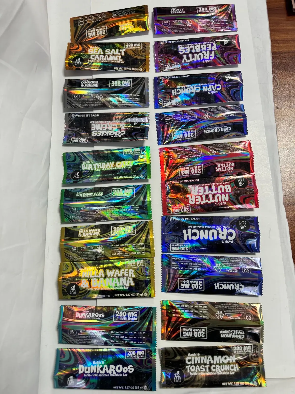 Premium Holographic Hot Chocolate Packets Enhancing Visual Branding Appeal