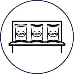 Retail Stores Featuring Branded Sugar Packets for Product Display