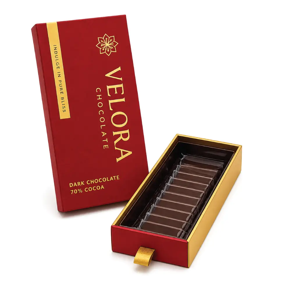 Slide Drawer Chocolate Bar Box With Premium Chocolate Presentation