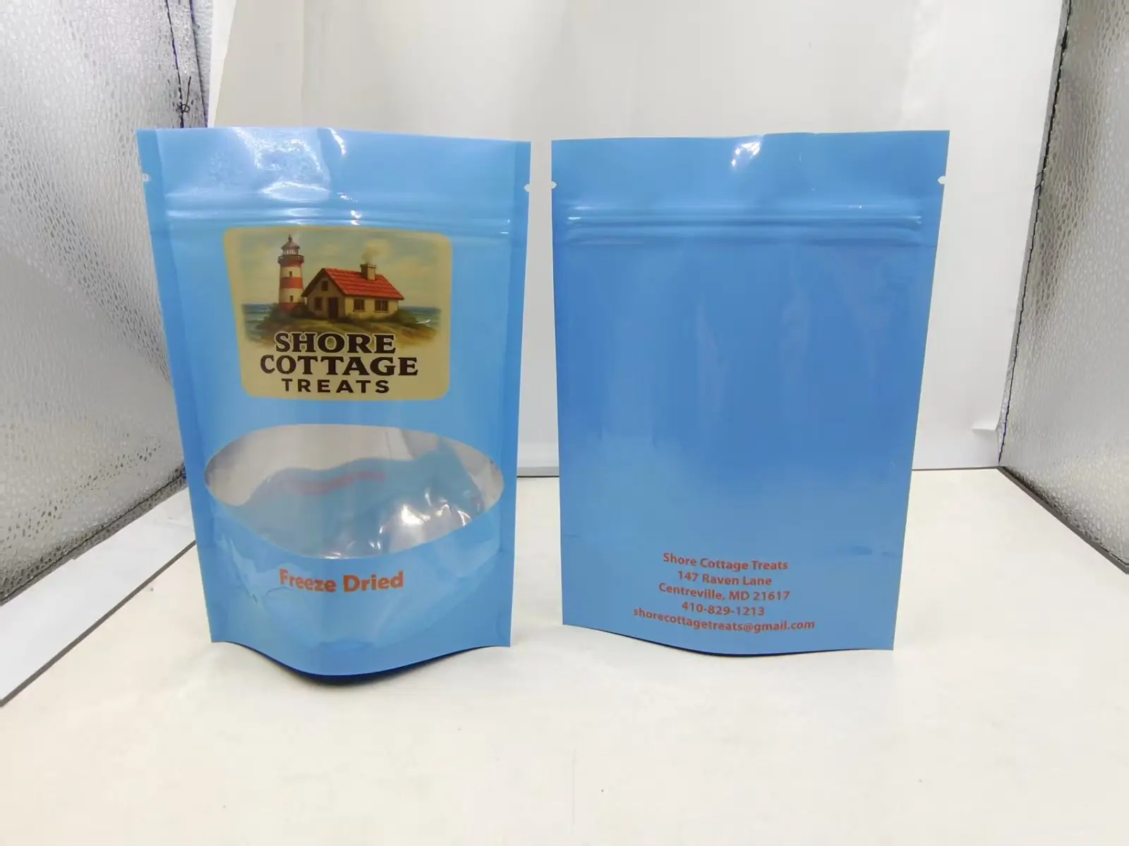 Stand Up Hot Chocolate Packets Window Design Packaging