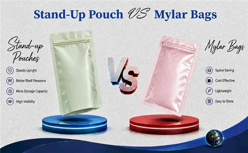 Compare Stand-Up Pouch and Mylar Bags Packaging Features