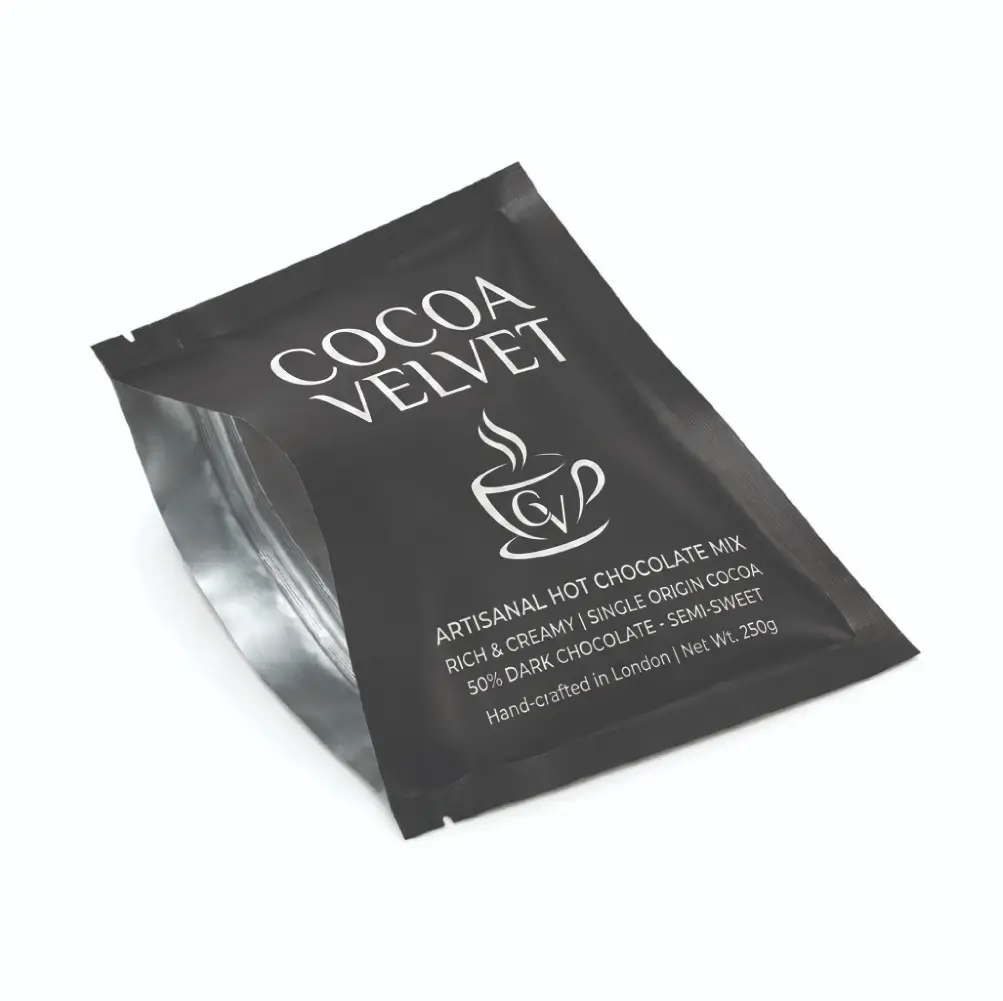Premium Zip Lock Hot Chocolate Packets for Seasonal Beverage Packaging