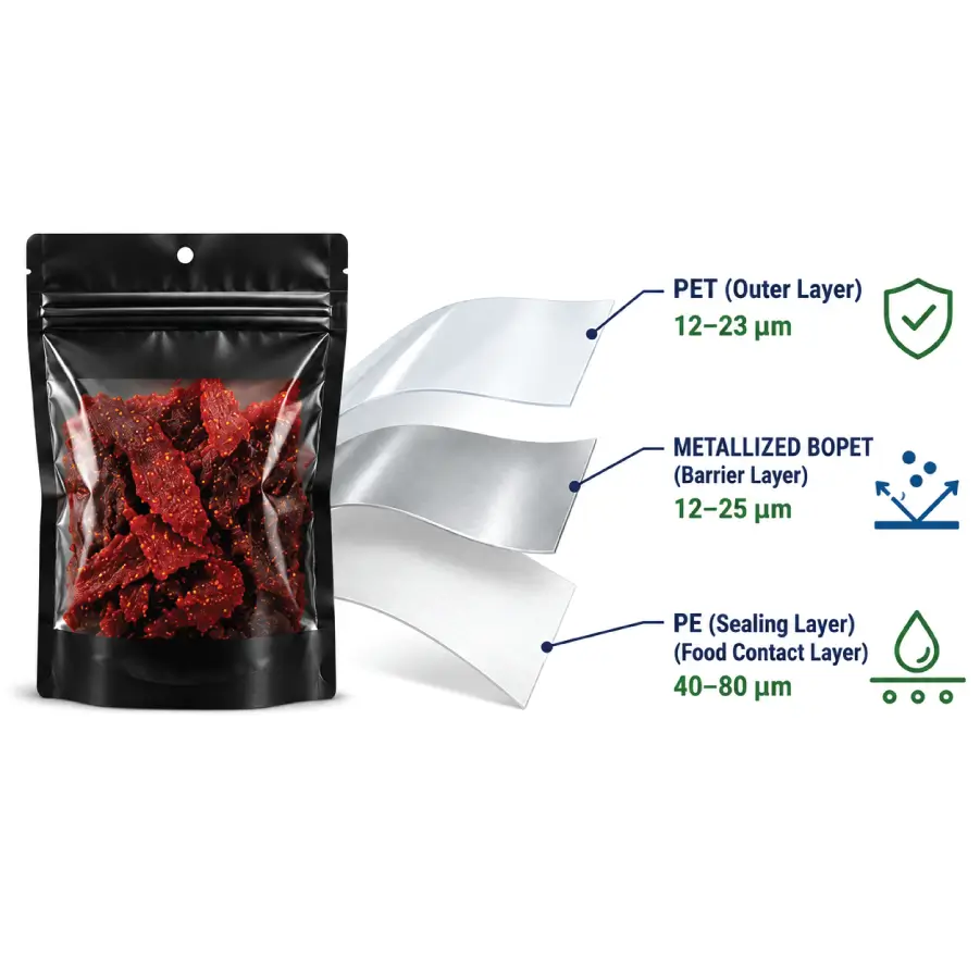 Beef Jerky Bag Materials and Thickness Guide