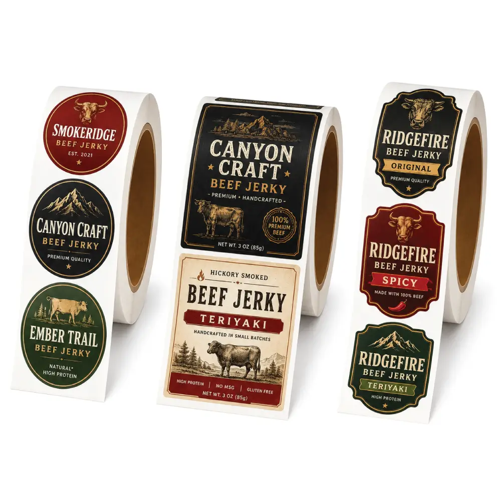 Beef Jerky Label Rolls With Efficient Product Labelling