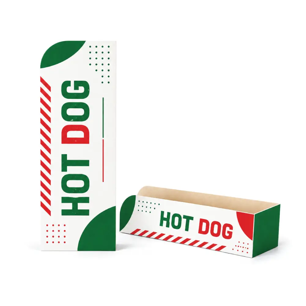 Cardboard Hot Dog Wrapper With Durable Food Packaging Design