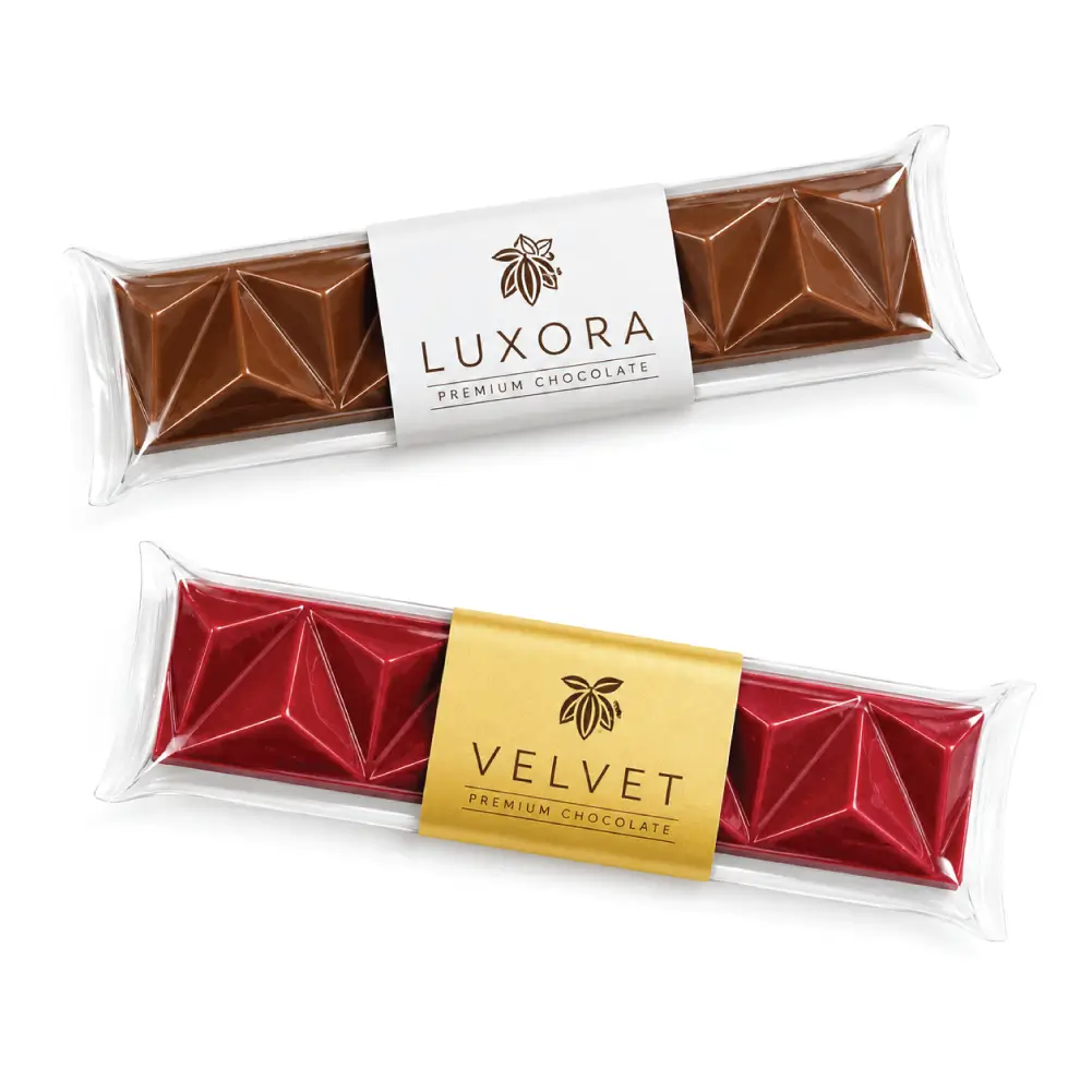 Custom Label Chocolate Bars With Creative Branding Design Details