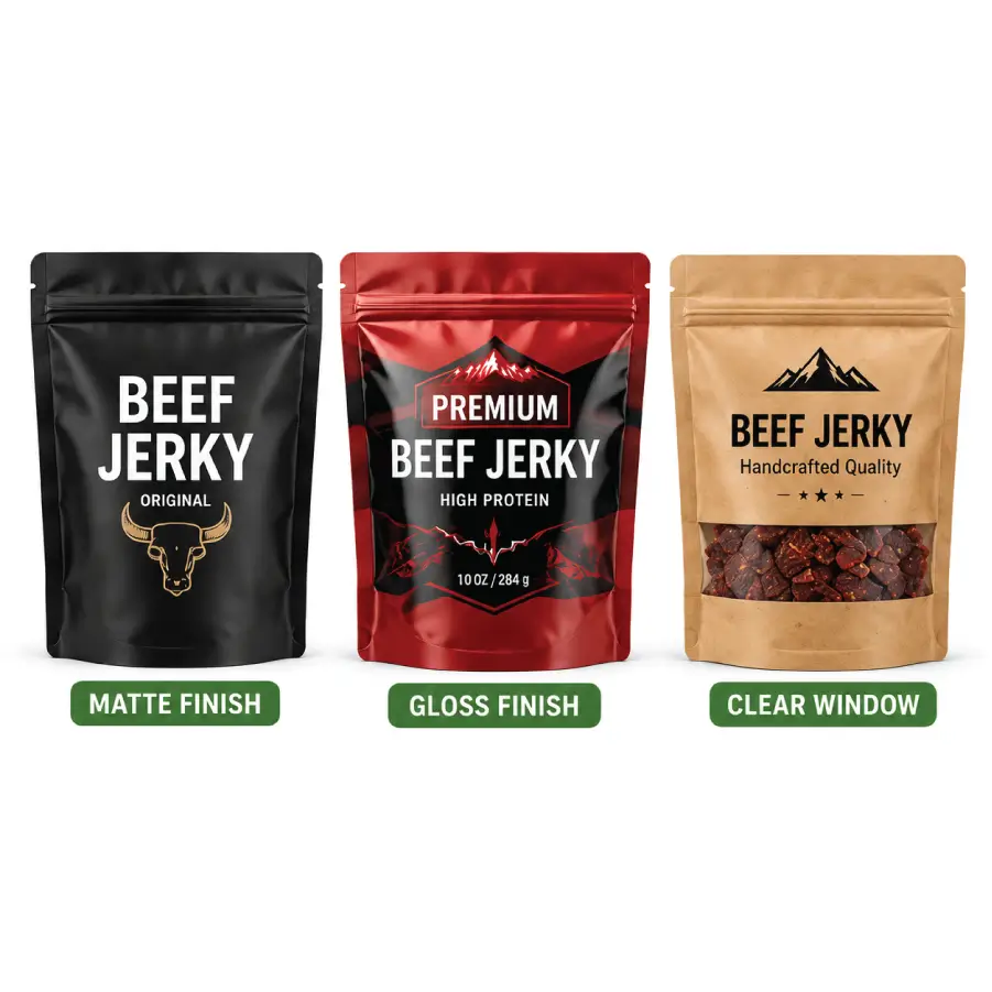 Custom printed Jerky packaging thickness standards