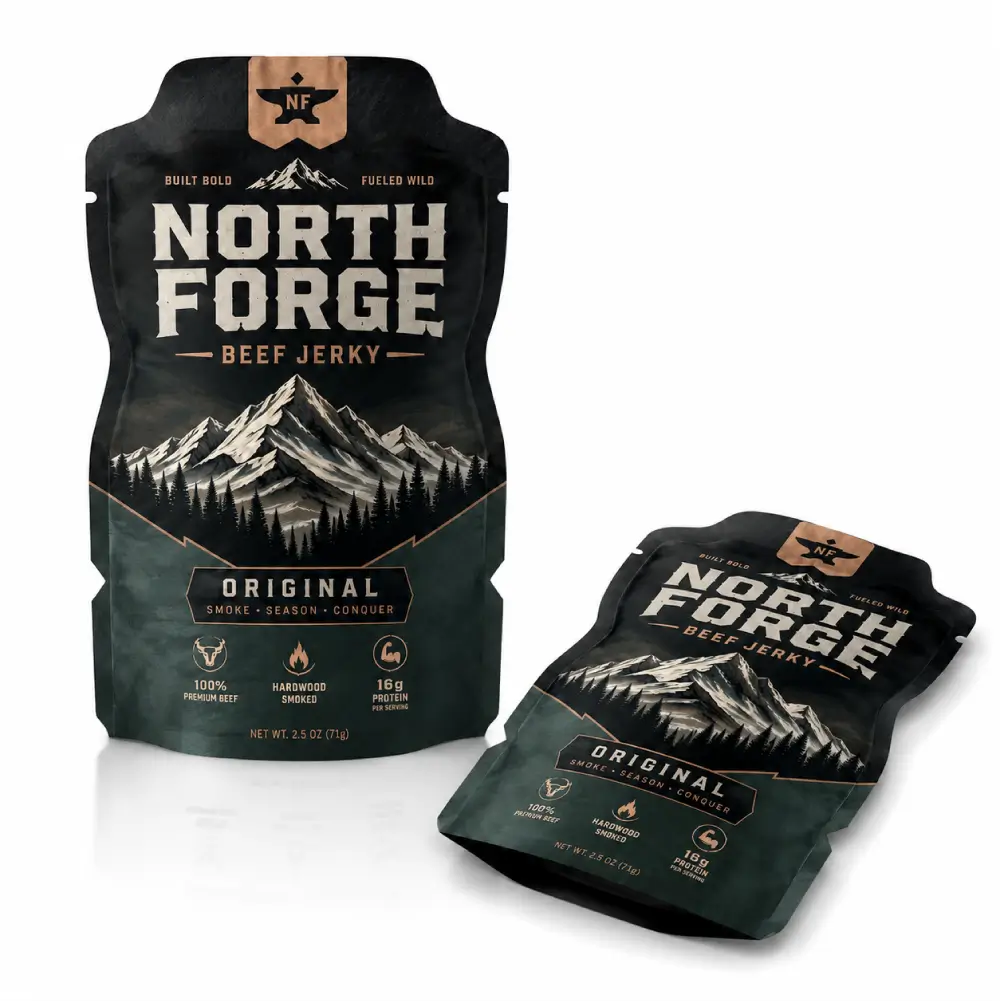 Custom Shape Beef Jerky Pouches With Unique Food Packaging