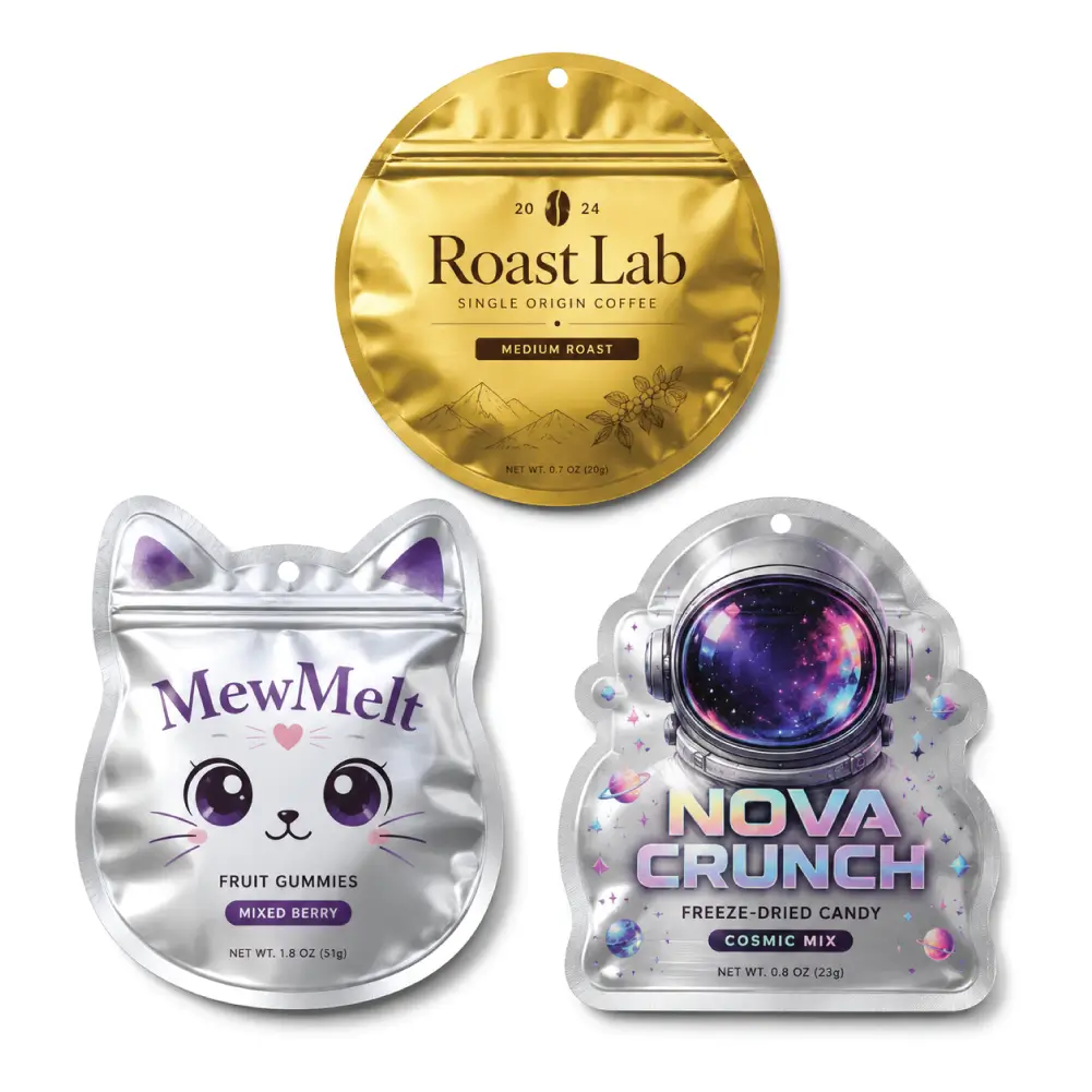 Custom Shape Foil Pouches With Unique Packaging Designs