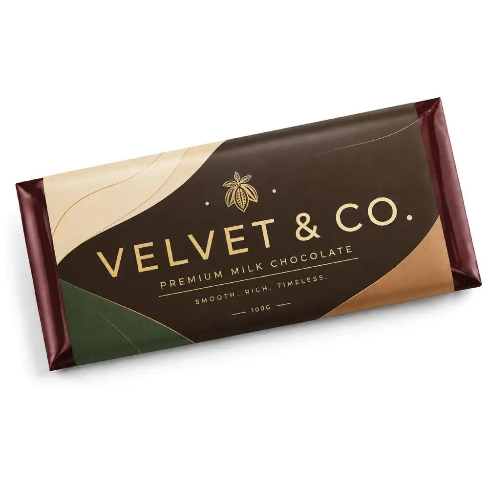 Customized Chocolate Bar Wrappers With Premium Brand Packaging Design