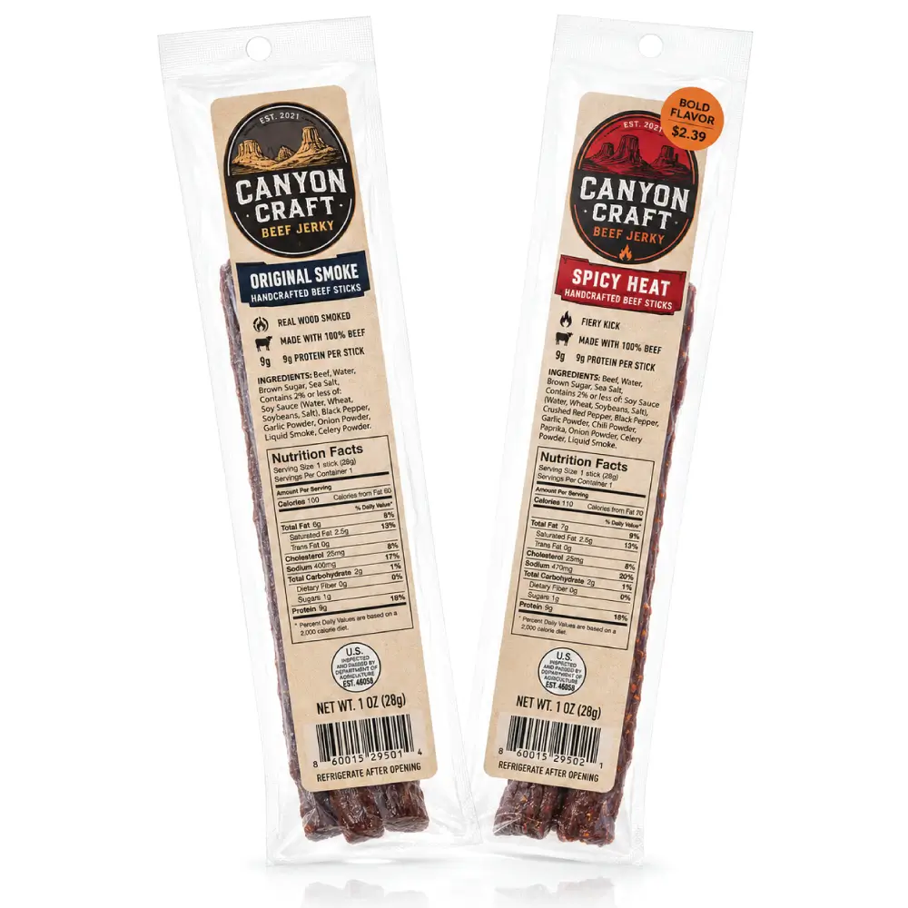 Description Jerky Labels With Product Information