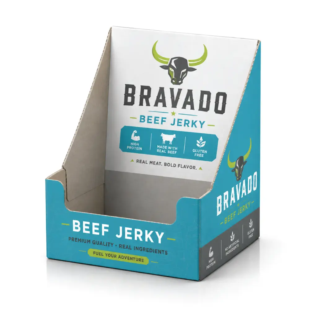Display Beef Jerky Boxes With Retail Product Presentation