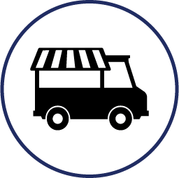 Food Trucks With Custom Hot Dog Wrapper Serving Presentation