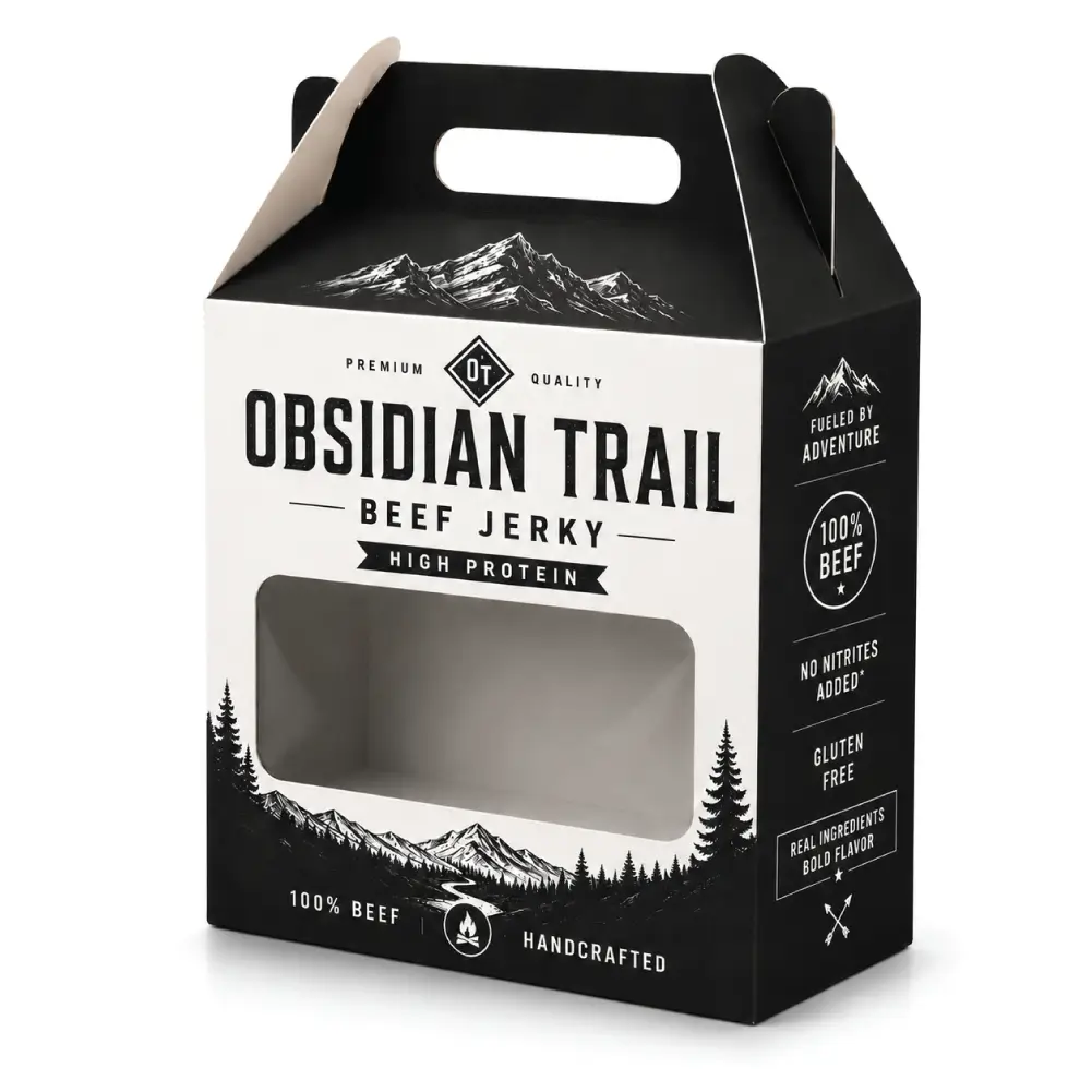 Gable Beef Jerky Boxes With Convenient Carry Handle