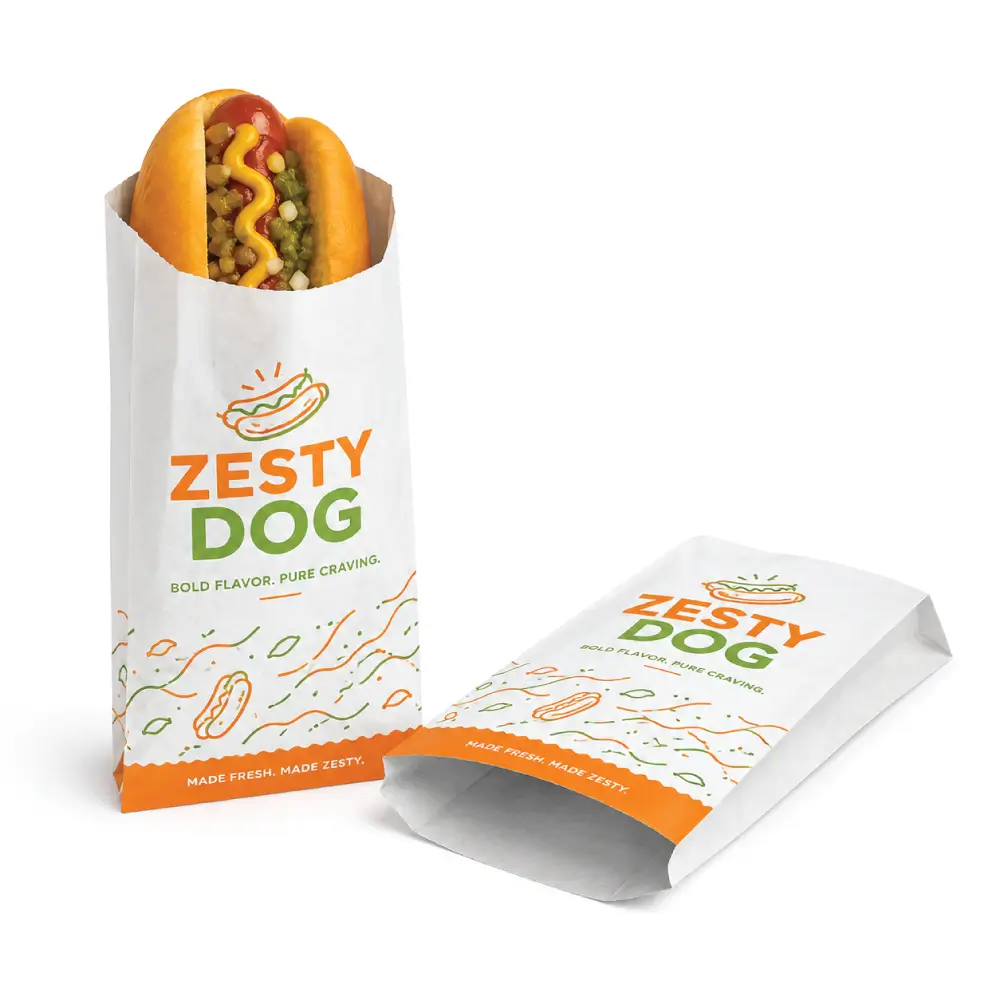 Gusset Hot Dog Wrappers With Expanded Food Packaging Capacity