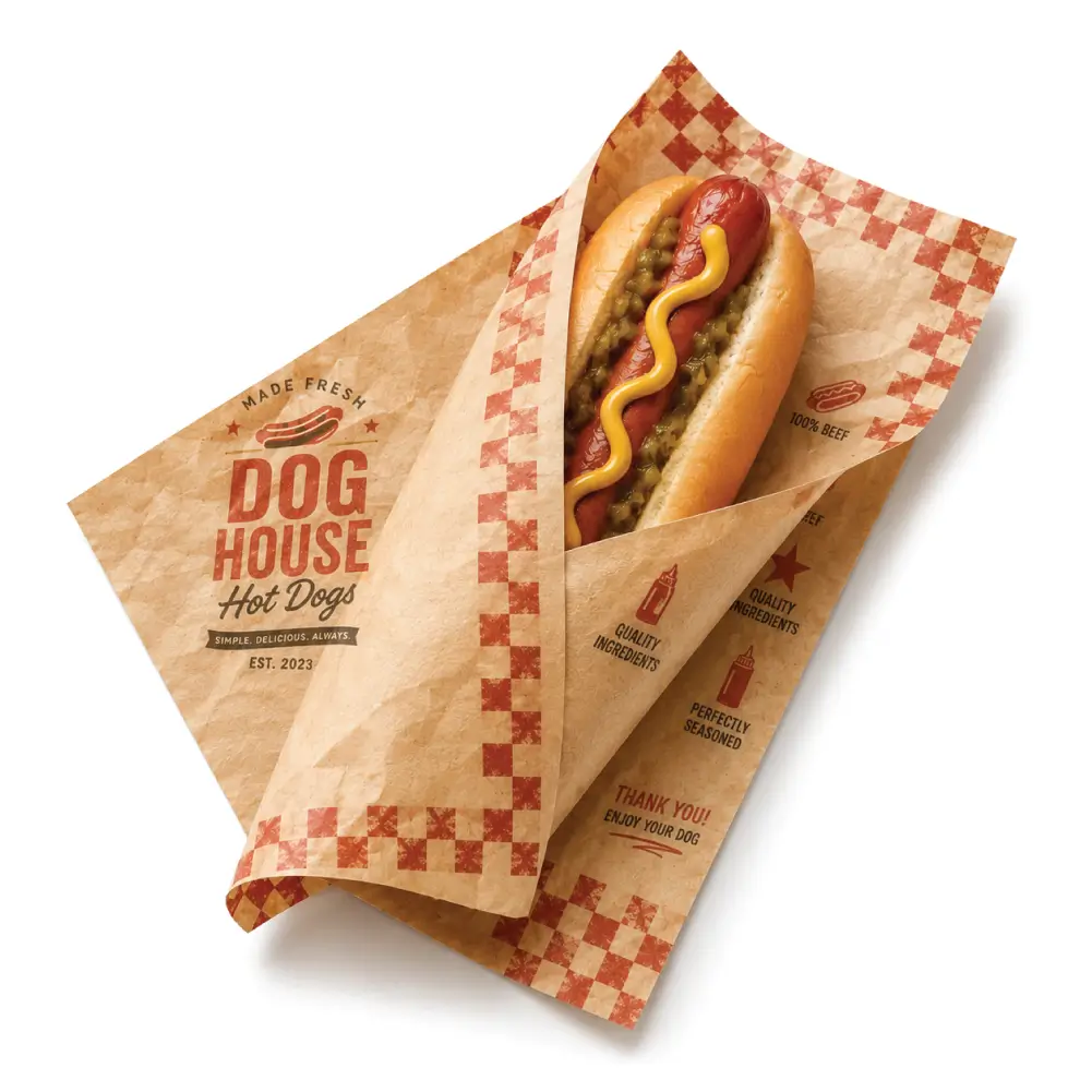 Hot Dog Wrapper Paper With Food-Grade Packaging Quality