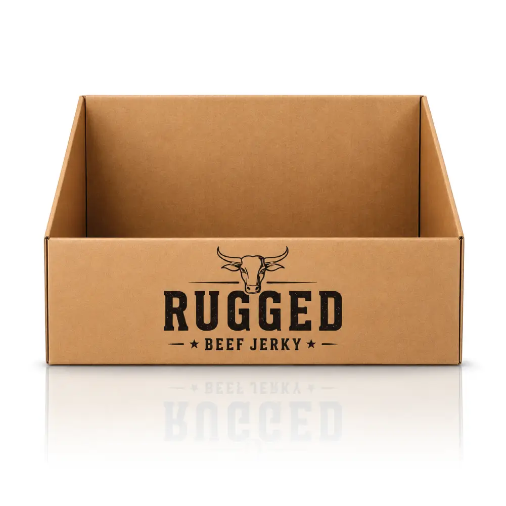 Plain Beef Jerky Boxes With Simple Product Presentation