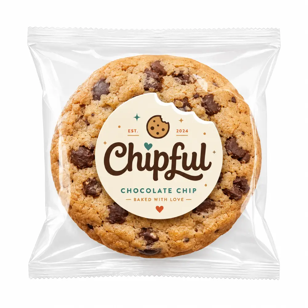 Flat Cookie Wrappers with Premium Finish for Custom Cookie Packaging