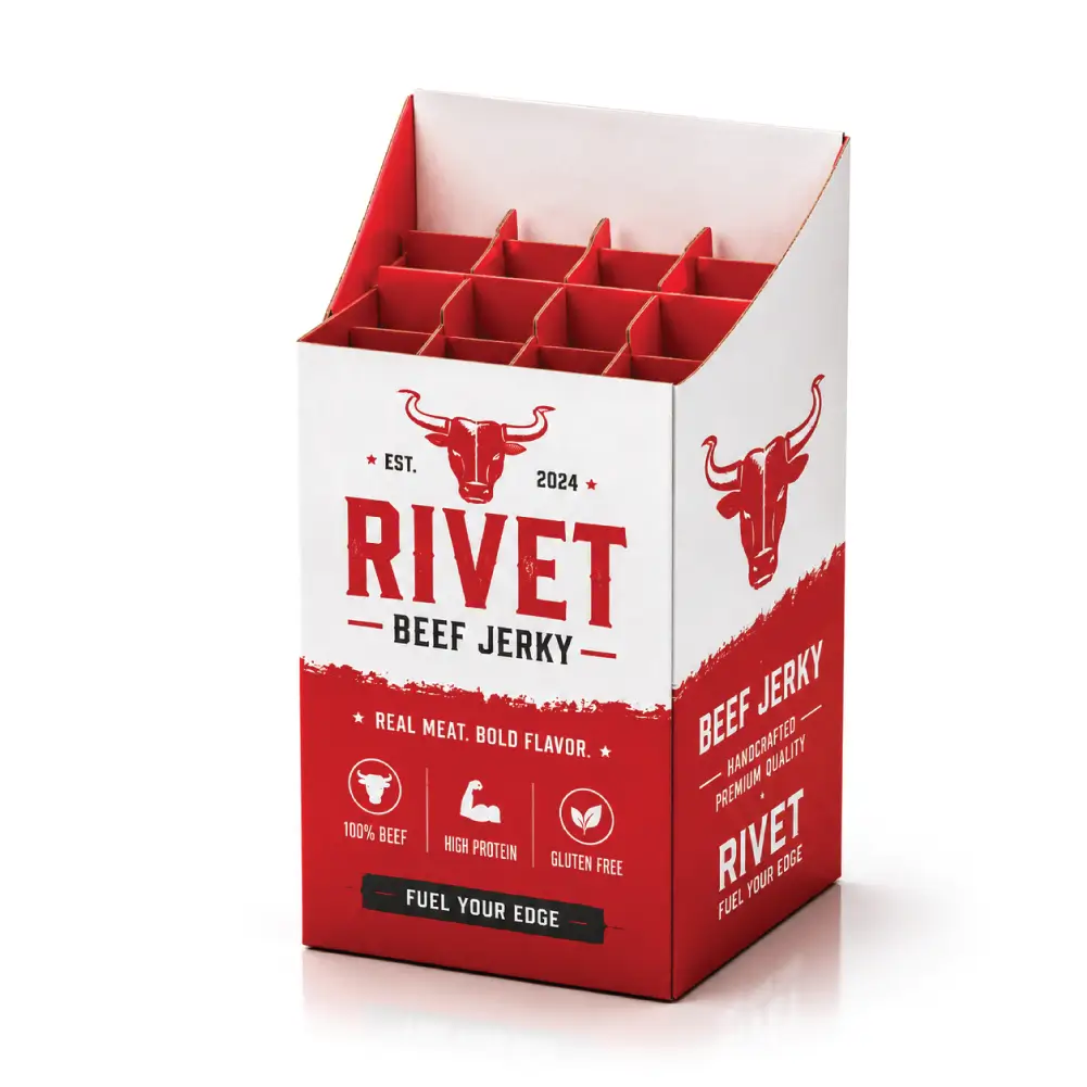 Retail Beef Jerky Boxes With Attractive Product Presentation