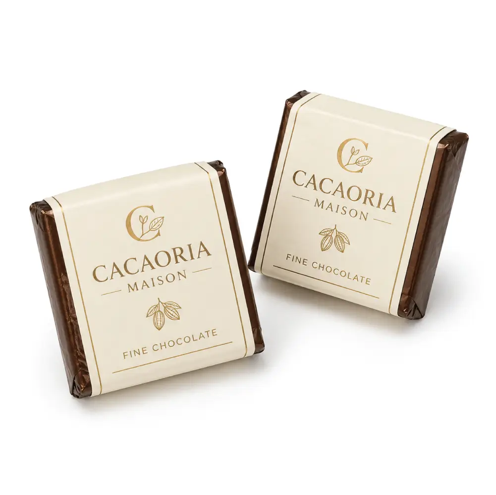 Premium Sleeve Chocolate Labels With Elegant Packaging Graphics