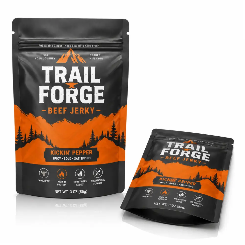 Stand-Up Beef Jerky Pouches With Stable Barrier Packaging