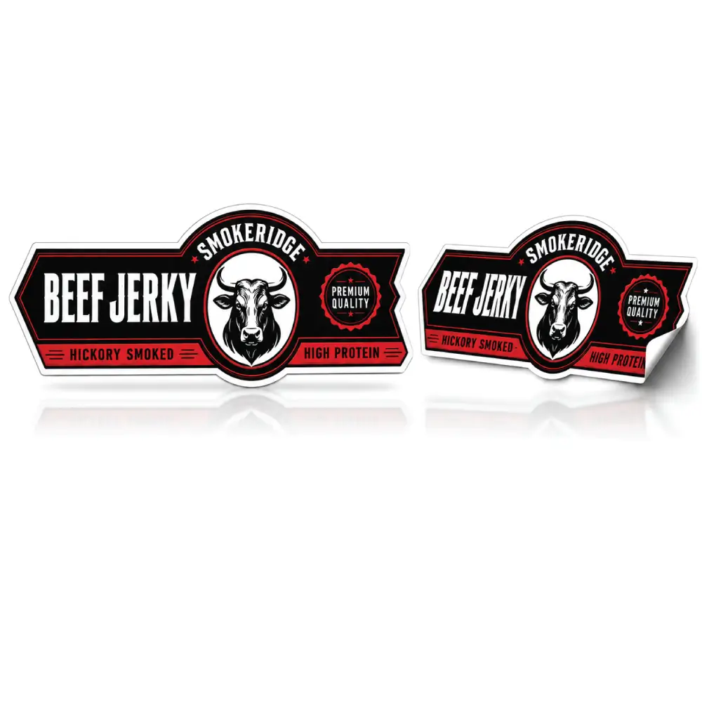 Strip Beef Jerky Labels With Clean Product Identification
