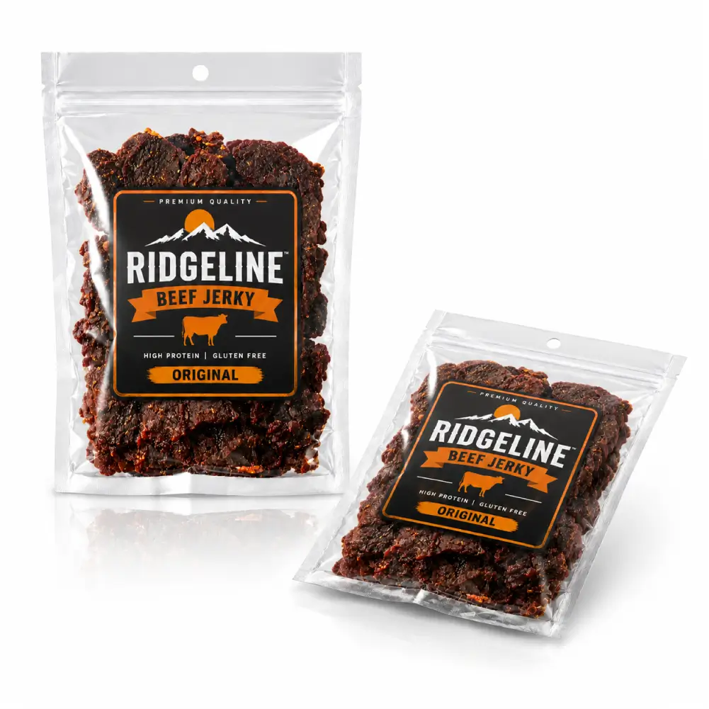 Transparent Beef Jerky Pouches With Clear Product Visibility