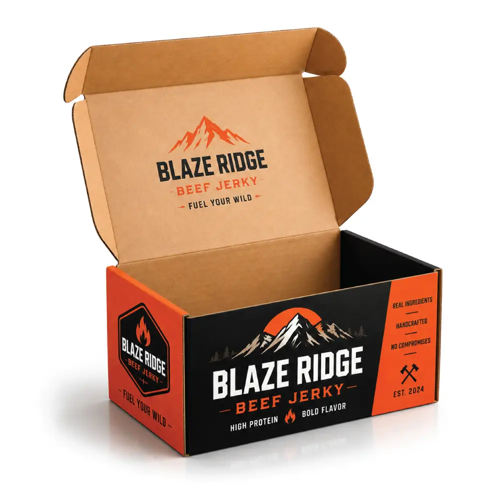 Tuck Top Beef Jerky Boxes With Secure Closure Design