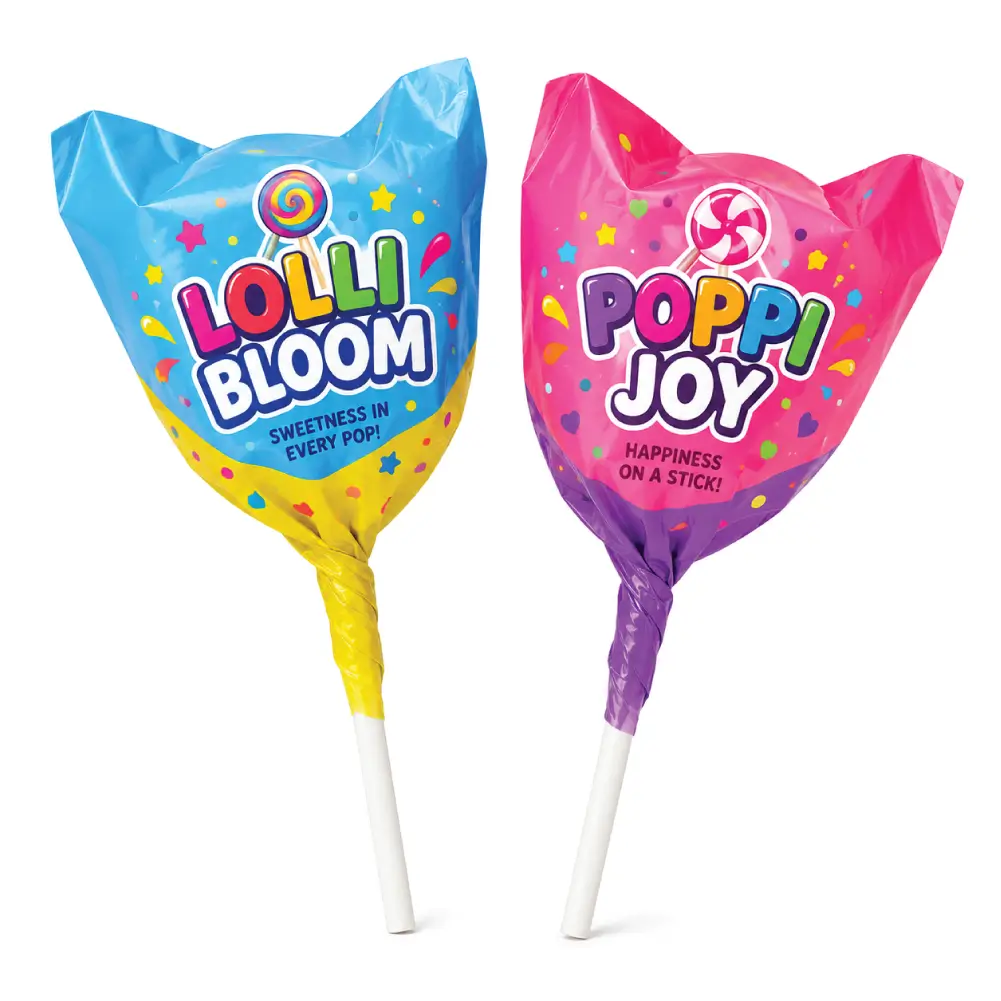 Twist-Wrap Lollipop Wrappers With Classic Candy Packaging Style