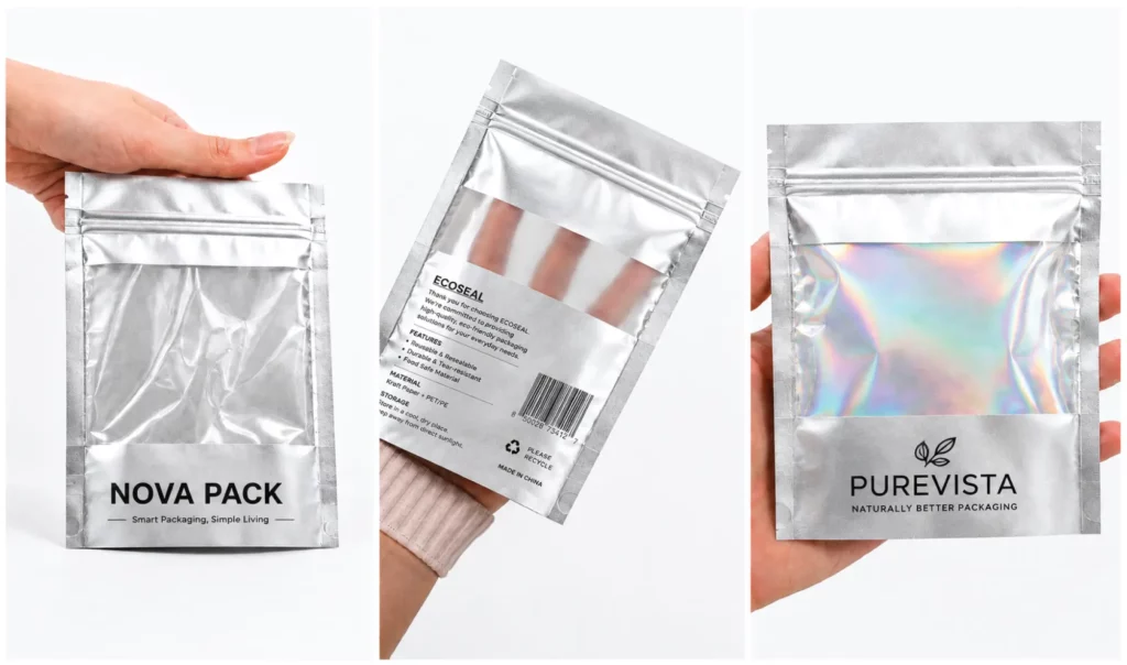 Window Cut-Outs For Visible Foil Pouch Packaging Design