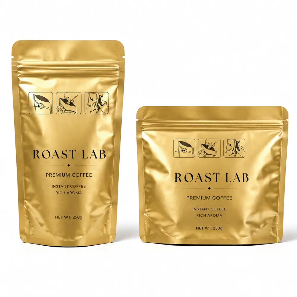 Zip-Lock Foil Pouches With Resealable Barrier Packaging