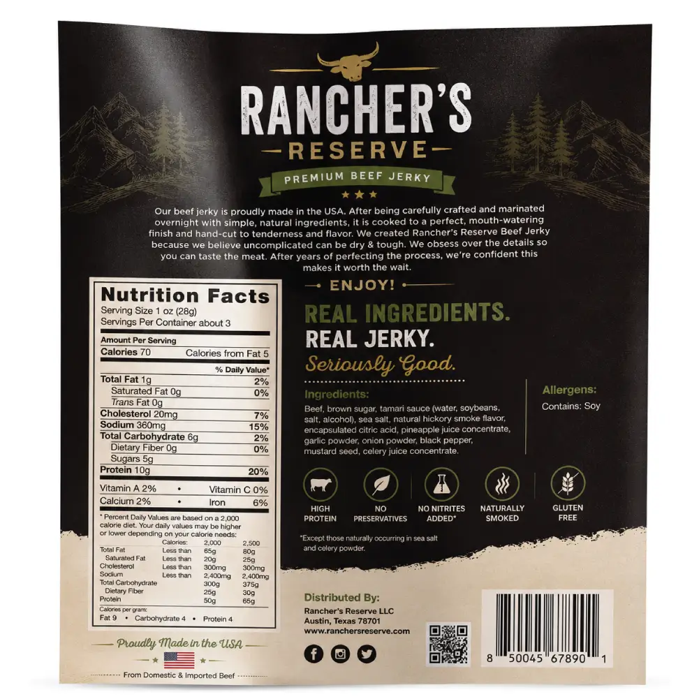 Beef Jerky Labels For Beef Jerky Packaging