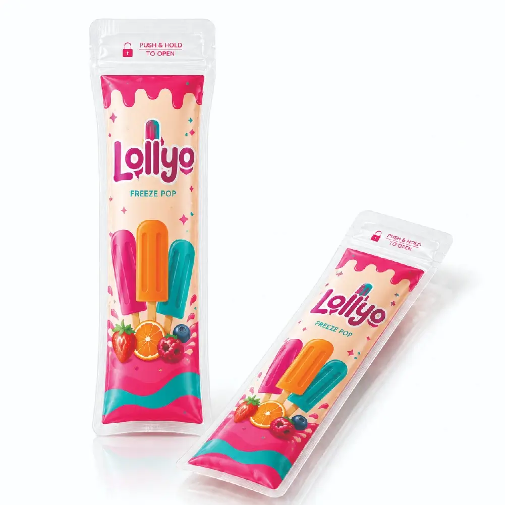 Child Resistant Popsicle Wrappers With Secure Closure