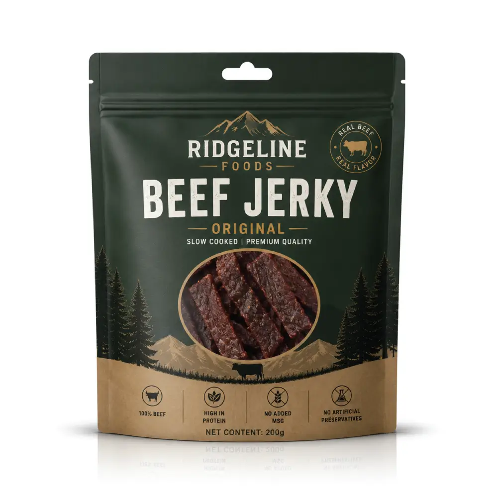Custom Beef Jerky Packaging Bags With Branded Product Presentation
