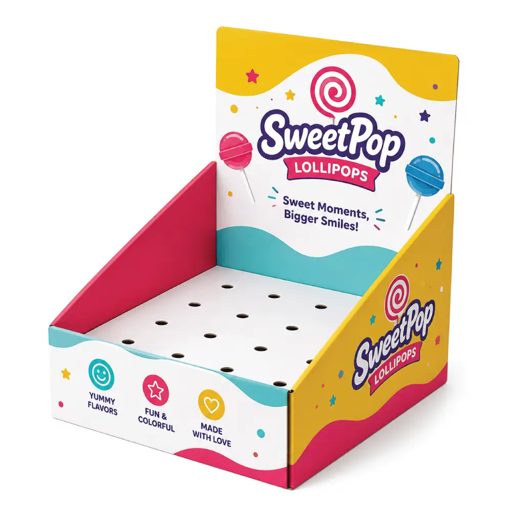 Custom Lollipop Display Boxes With Retail Product Presentation