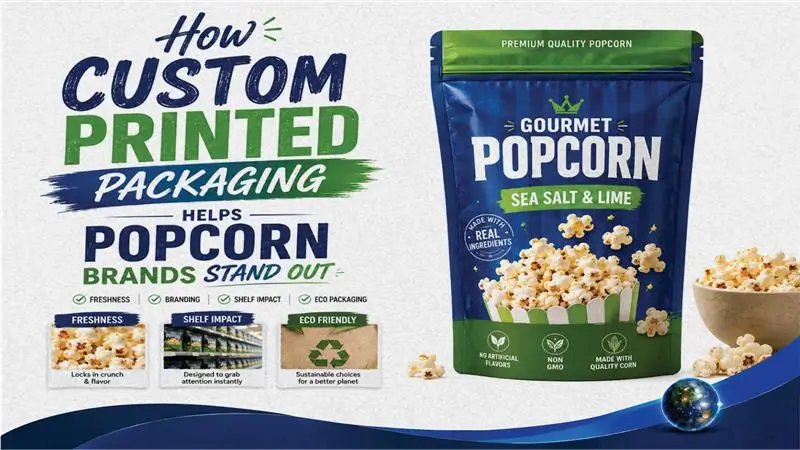 How Custom Printed Packaging Helps Popcorn Brands Stand Out